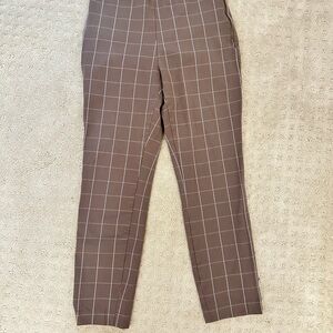 Brown Checkered Pants